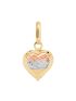 Pingente de Ouro 18k Coração Tricolor