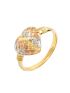 Anel Feminino de Ouro 18k Coração Bordado