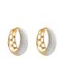 Brinco Feminino de Argola Ouro 18k com Ródio