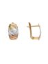 Brinco de Ouro 18k Bordado Tricolor