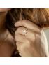 Anel Feminino de Ouro 18k Com Pedras