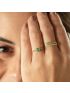 Anel de Ouro 18k Feminino com Pedras