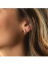 Brinco de Ouro 18k Feminino Argola Médio