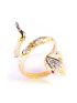 Anel de Ouro 18k Cobra Unissex com Rubi