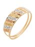 Anel de Ouro 18k Tricolor Feminino 