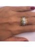 Anel de Ouro 18k Tricolor Feminino Treccia