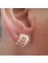 Brinco De Ouro 18k com Zircônia Colore Di Pietra