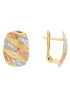 Brinco de Ouro 18k Feminino Specchio Tricolore