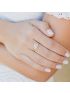 Anel Feminino de Ouro 18k Coração Bordado