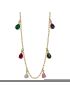 Choker de Ouro 18k Feminina com Pedras Gota