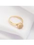 Anel de Ouro 18k Sextavado Zircônias Pequeno