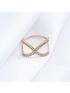 Anel de Ouro 18k X com Pedras
