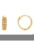 Brinco Argola de Ouro 18k com Cravação de Zircônias Médio