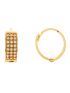 Brinco Argola de Ouro 18k com Cravação de Zircônias Grande