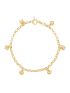 Pulseira de Ouro 18k Feminina com Corações Pendurados