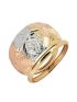 Anel de Ouro 18k Feminino Tricolor Kreuz 