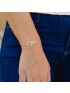 Pulseira de Ouro Feminina Mãe Coração