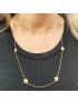 Corrente de Ouro 18k Portuguesa Feminina com 6 Estrelas Stella 60cm