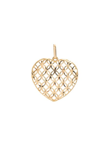 Pingente de Ouro18k Coração Vazado Médio