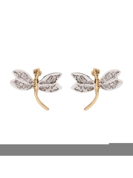 Brinco de Ouro 18k Libélula