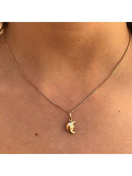 Pingente de Ouro 18k Lua