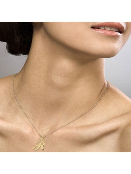  Pingente de Ouro Letra Única especial