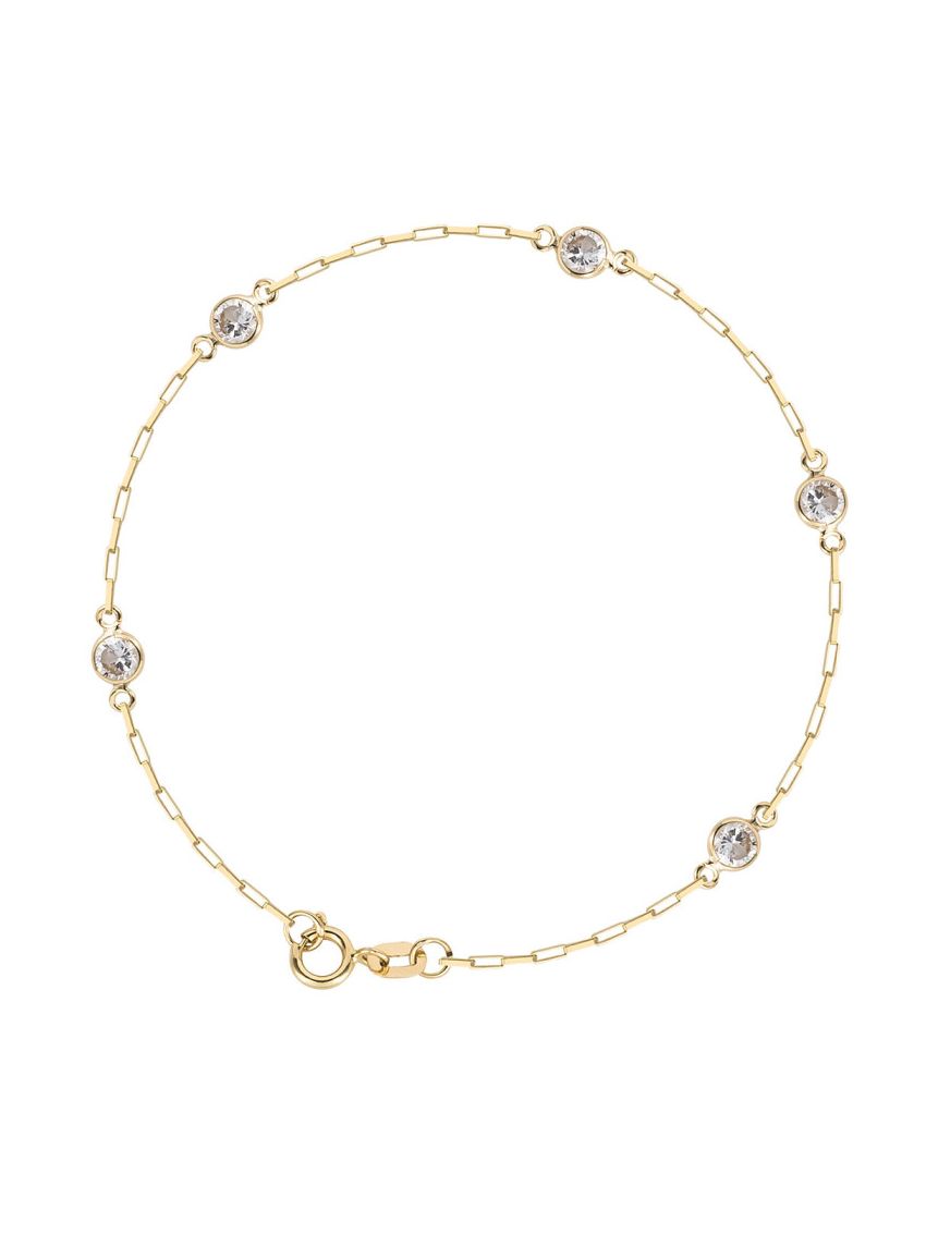 Pulseira de Ouro 18k Cartier Com Zircônia Reine