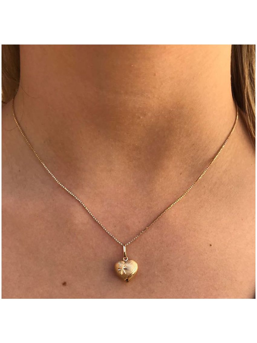 Pingente Coração Médio em Ouro 18k