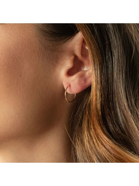 Brinco Argola de Ouro 18k Fio Redondo