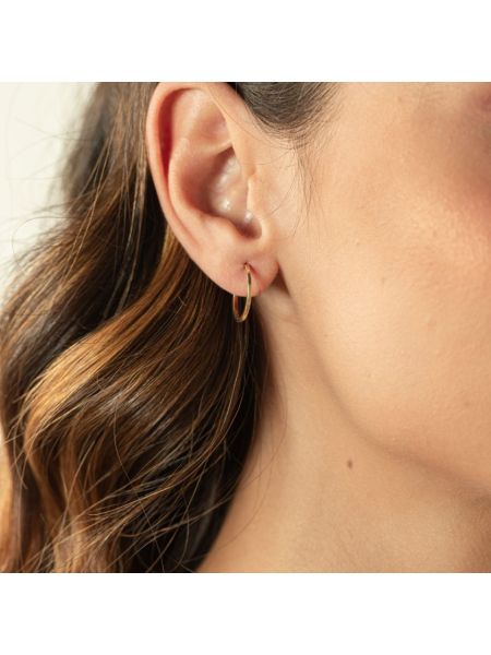 Brinco de Argola Ouro 18k Fio Quadrado Grande