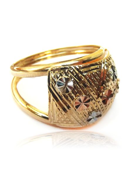 Anel de Ouro Rose, Branco e Amarelo 18k Bubbles