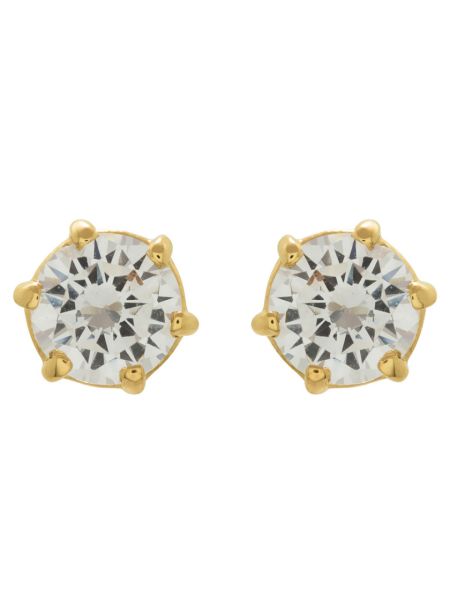 Brinco de Ouro 18k com Pedra Zircônio Stelline