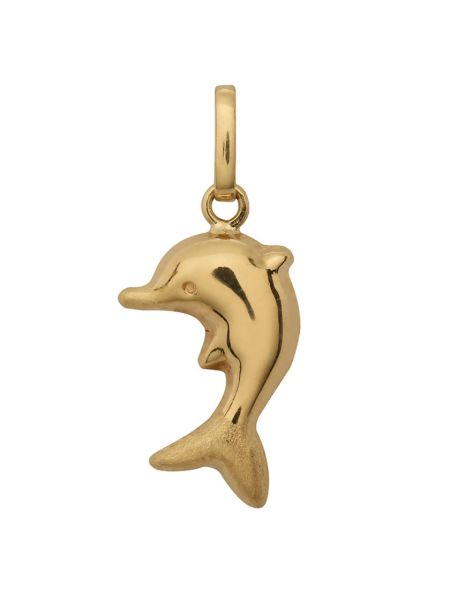 Pingente de Ouro 18k Golfinho Trabalhado e com Detalhes