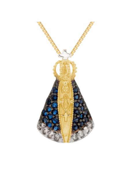 Pingente de Ouro 18k Nossa Senhora Média