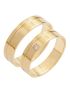 Par Aliança de Ouro 18k Reta 5mm 8g