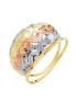 Anel de Ouro 18k Feminino Tricolor Eleganza