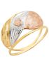 Anel de Ouro 18k Tricolor Feminino Buon Cuore