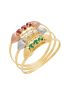 Anel de Ouro 18k Feminino Tricolor Amore del Cuore