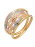 Anel Ouro 18k Tricolor Feminino Mattone