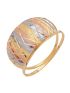 Anel De Ouro 18k Tricolor Feminino Piatto