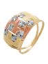 Anel de Ouro 18k Tricolor Cadere