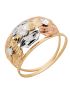 Anel de Ouro 18k Tricolor Feminino Giardino