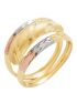 Anel de Ouro 18k Tricolor Feminino Miele