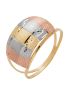 Anel de Ouro 18k Tricolor Feminino Rischio Bello