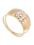 Anel de Ouro 18k Tricolor Feminino Tre Fiori