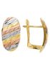 Brinco de Ouro 18k Feminino Bellezza Tricolore