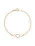 Pulseira Feminina Ouro 18k Corações com  Pedras 