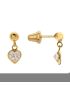 Brinco de Ouro 18k Coração Infantil