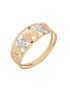 Anel de Ouro 18k Feminino Tricolor Fogliame