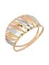 Anel de Ouro 18k Feminino Tricolor Diagonale